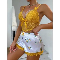 Ensemble de lingerie jaune