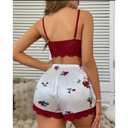 Ensemble de lingerie rouge bordeaux