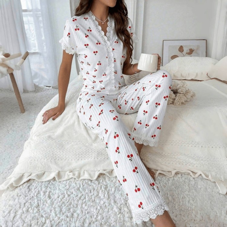 ensemble pyjama femme _ Blanc
