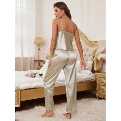 Pyjama Satin 2 pièces BEIGE