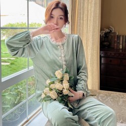 Pyjama Femme Velours _ Vert