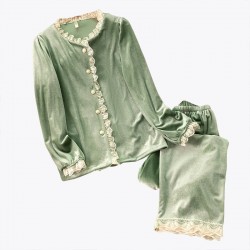 Pyjama Femme Velours _ Vert