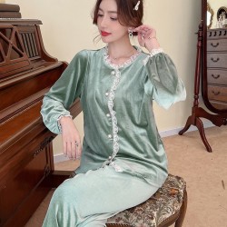 Pyjama Femme Velours _ Vert
