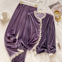 Pyjama Femme Velours _ Violet