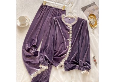 Pyjama Femme Velours _ Violet