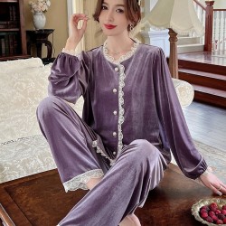 Pyjama Femme Velours _ Violet