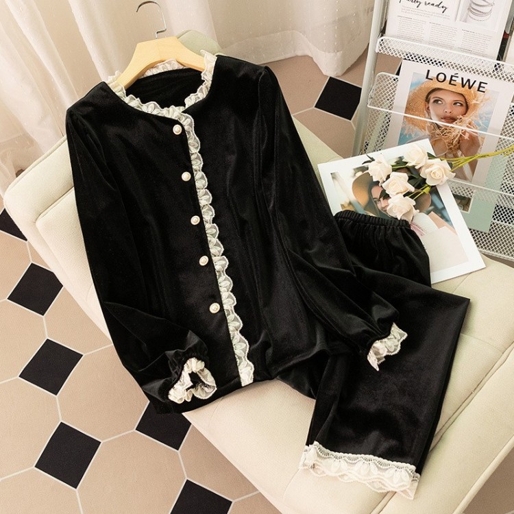 Pyjama Femme Velours _ Noir