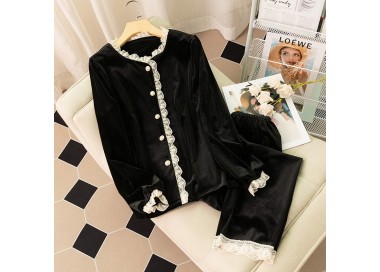 Pyjama Femme Velours _ Noir