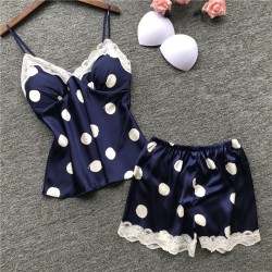 Pyjama Femme Petits Pois_ Bleu