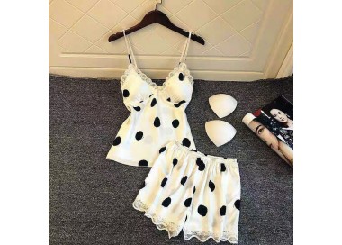 Pyjama Femme Petits Pois _ Blanc