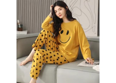 Pyjama Femme Hiver Jaune