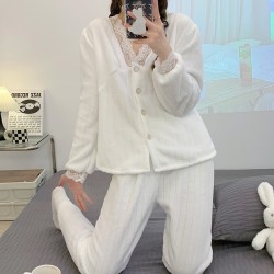 Pyjama Femme Polaire _ Blanc