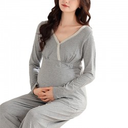 Ensemble Pyjama de Grossesse _ Gris
