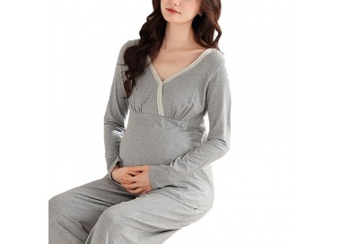 Ensemble Pyjama de Grossesse _ Gris