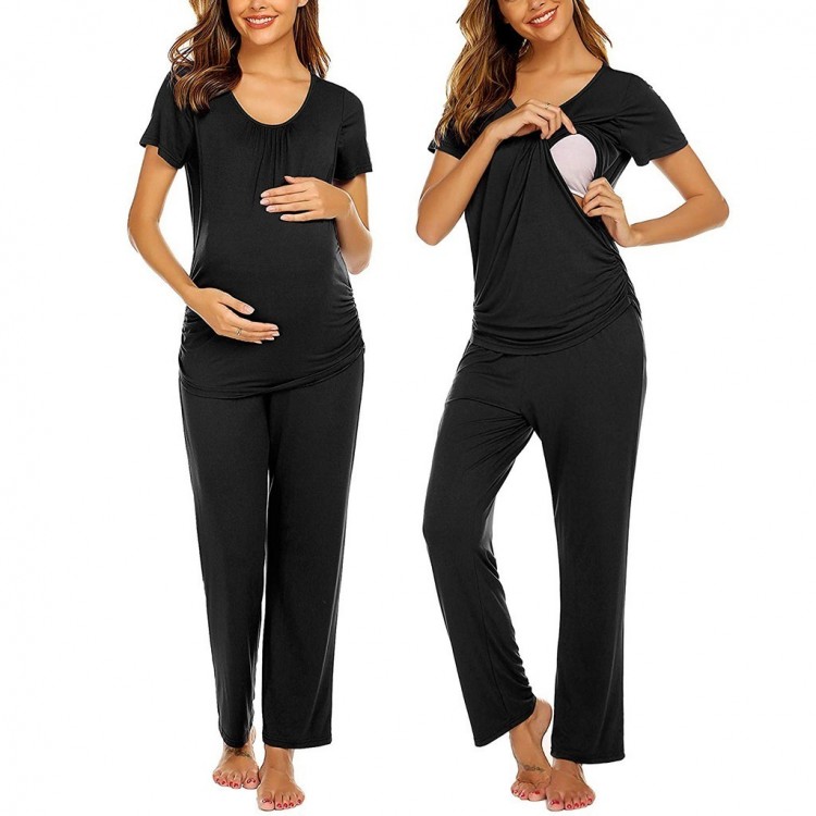 Pyjama femme d'allaitement _ Noir