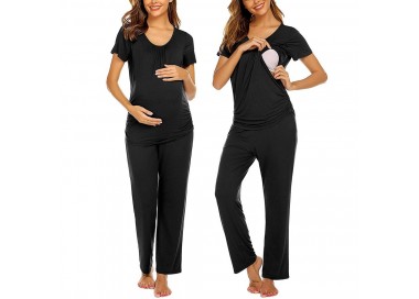 Pyjama femme d'allaitement _ Noir