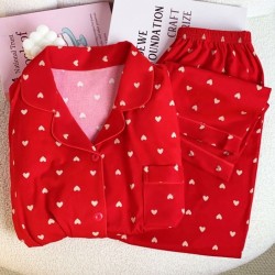 Pyjama à Manche longue _ Rouge