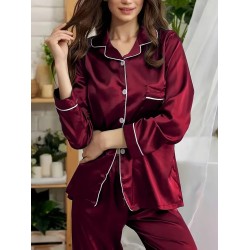 Pyjama Femme Uni Rouge