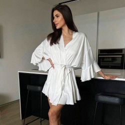 Peignoir En Satin blanc