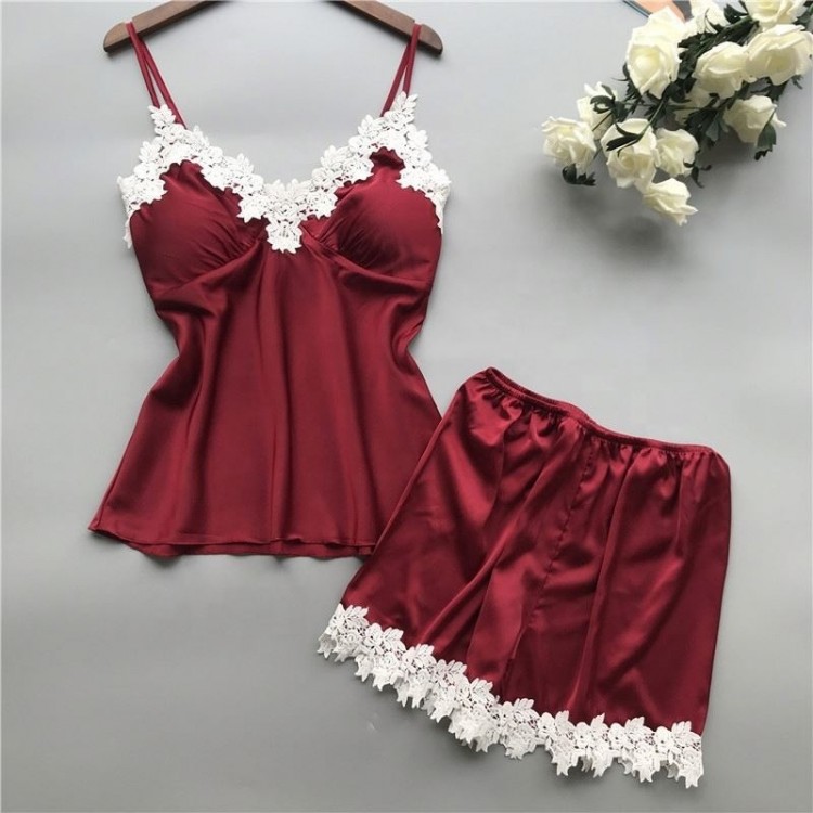 Ensemble de Lingerie de Nuit en Satin