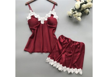 Ensemble de Lingerie de Nuit en Satin