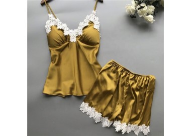 Ensemble de Lingerie de Nuit en Satin