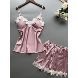 Ensemble de Lingerie de Nuit en Satin