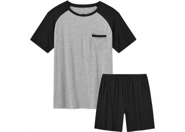 Ensembles de pyjamas courts deux pièces _ Noir