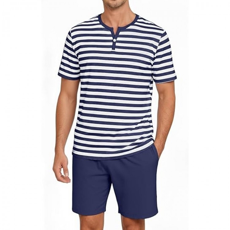 ensemble pyjama  rayé homme _ Bleu