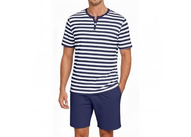 ensemble pyjama  rayé homme _ Bleu