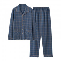 pyjama homme carreaux _ Bleu