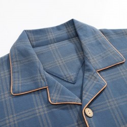 pyjama homme carreaux _ Bleu