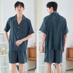 Pyjama Homme Short Chemise _ Gris