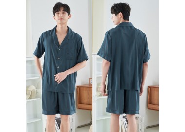 Pyjama Homme Short Chemise _ Gris