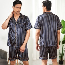 Pyjama Homme Short Chemise _ Noir