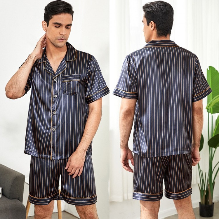 Pyjama Homme Short Chemise _ Noir