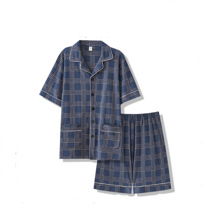Pyjama Homme 100% Coton _ Bleu