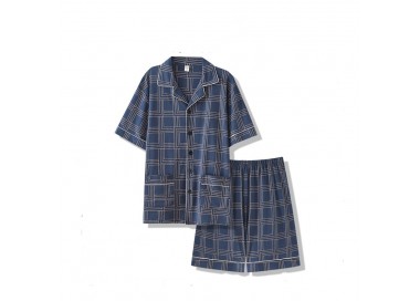 Pyjama Homme 100% Coton _ Bleu