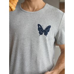 Ensemble Pyjama Short Homme Bleu
