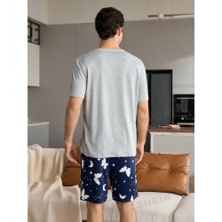 Ensemble Pyjama Short Homme Bleu