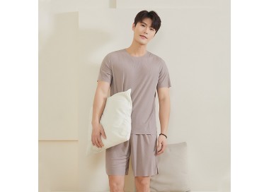 Ensemble Pyjama Short Homme Beige