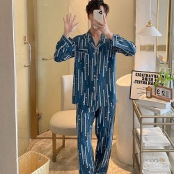 Pyjama Homme Satin _ Bleu