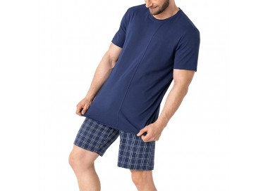 Pyjama Short Homme Bleu