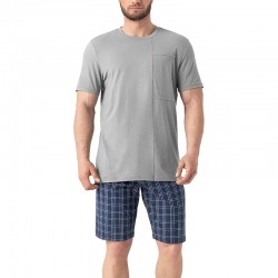 Pyjama Short Homme Gris