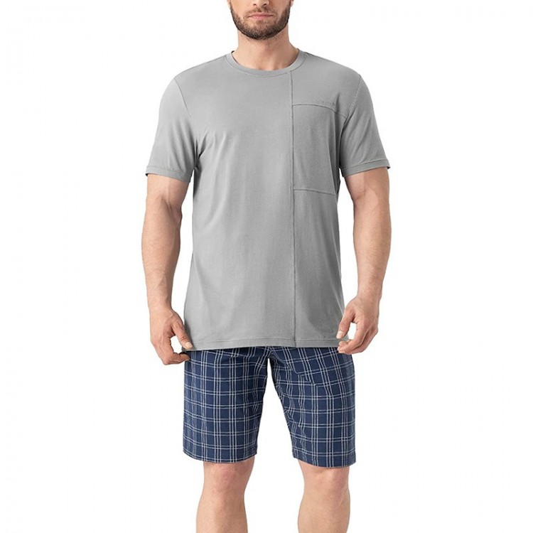 Pyjama Short Homme Gris
