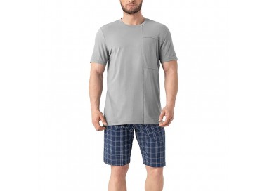 Pyjama Short Homme Gris