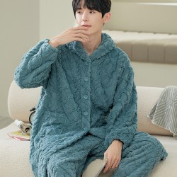 Pyjama Homme Hiver _ Vert d'eau
