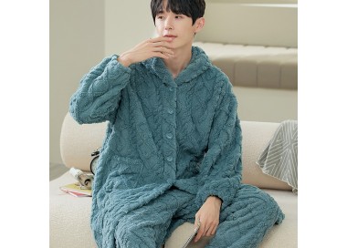 Pyjama Homme Hiver _ Vert d'eau