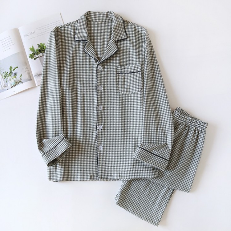 Pyjama Homme Carreaux _ Blanc