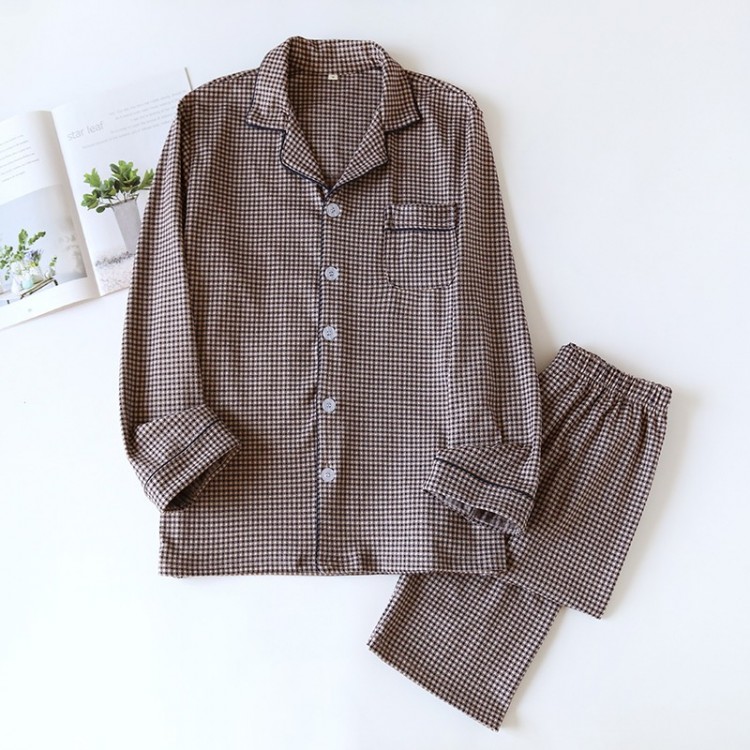Pyjama Homme Carreaux _ Marron